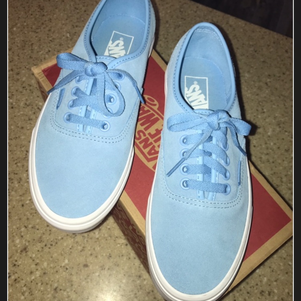 BRAND NEW!! Authentic Blue suede Vans